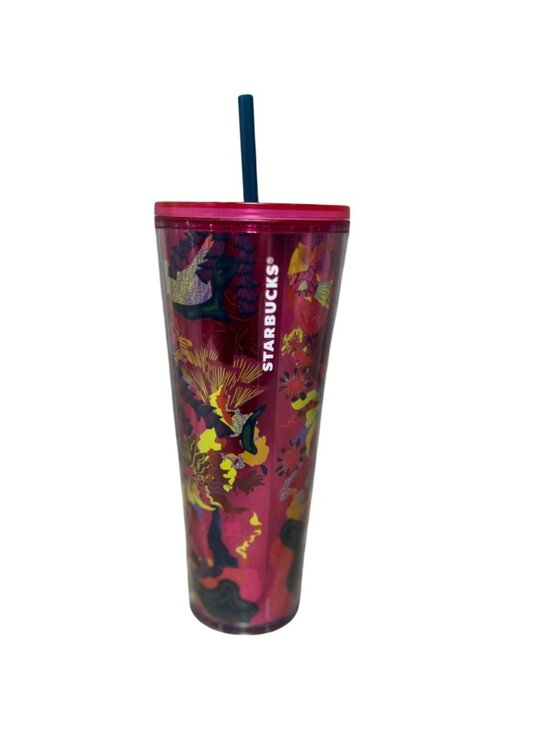Starbucks Other - Starbucks Fall 2023 Ocean Forest Jellyfish 24 Oz Tumbler Cup Pink Floral Venti C